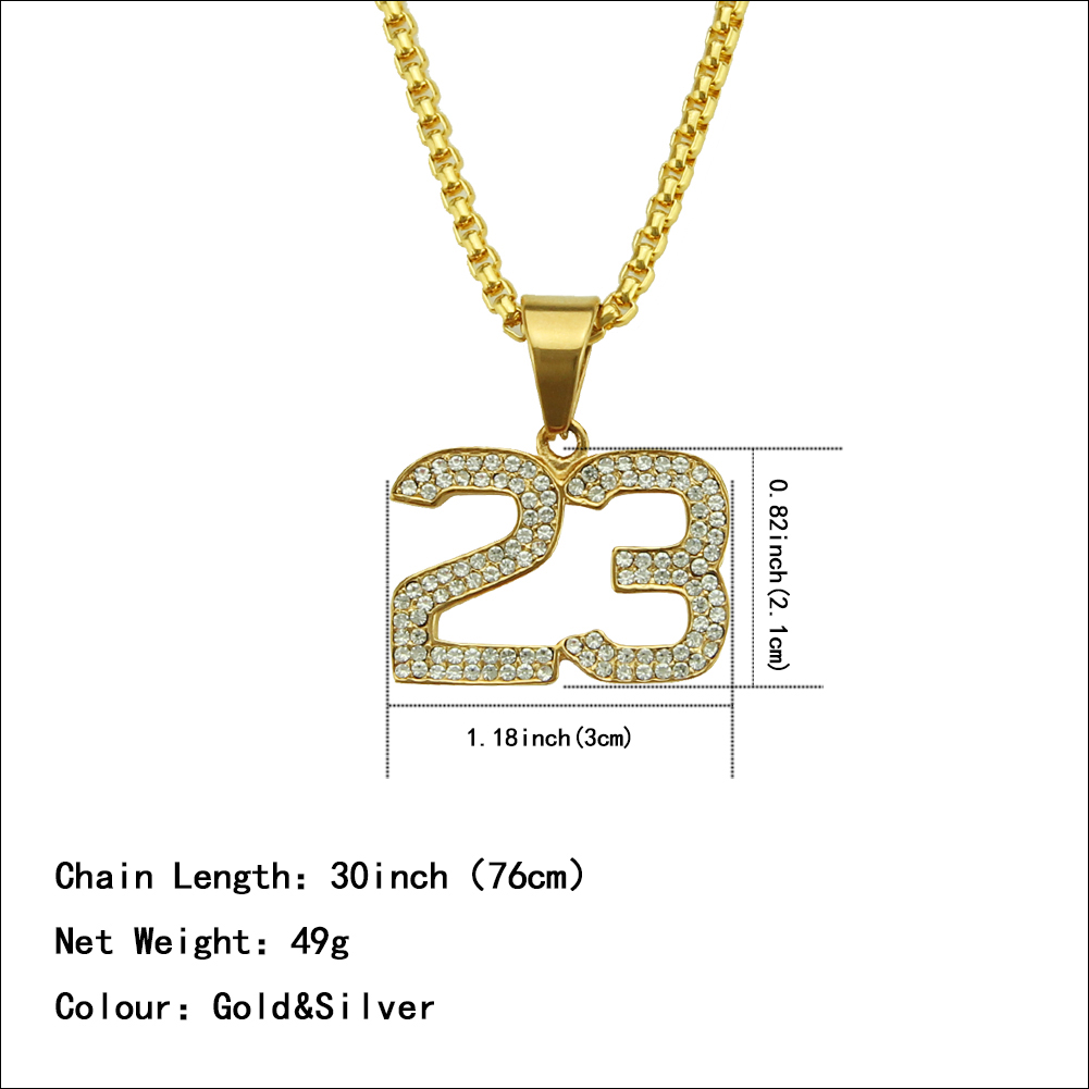 Collier pendentif Hip Hop numéro 23