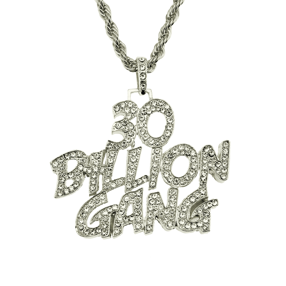 Collier pendentif Hip Hop 30 milliards de gangs