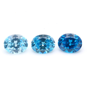 VVS Bleu 5A Ovale 3EX Cubic Zirconia