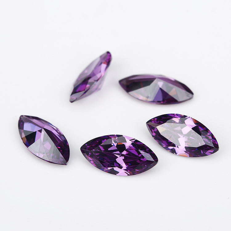 5A Custom Shiny Purple Fabricant de gros de zircons cubiques Marquis pour les bijoux