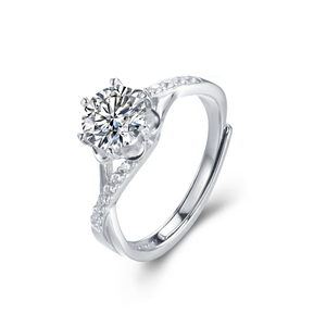 Vente en gros de bagues de mariage de haute qualité en argent 925 Moissanite Diamond Jewelry