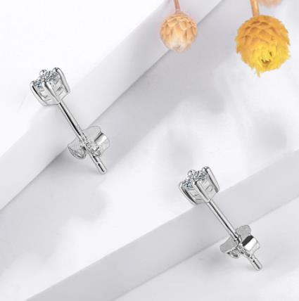 Boucles d'oreilles mignonnes et petites rondes Boucles d'oreilles en argent sterling 925 plaqué or