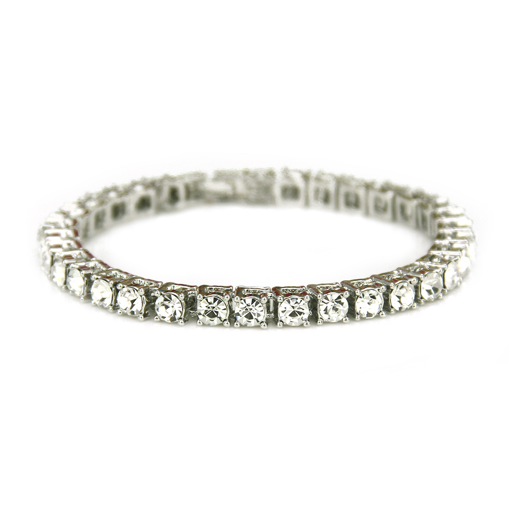 Nouveau bracelet de tennis en diamant personnalisé avec boucle à ressort