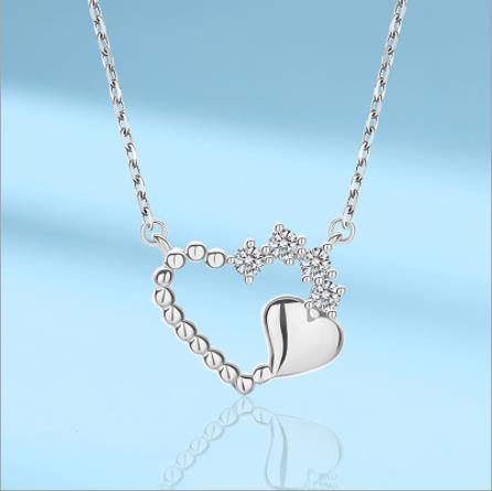 S925 Silver Love Pendentif chaîne de tempérament bijoux en gros