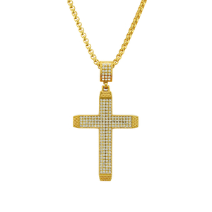 Pendentif Croix Ecklace Religieux Hip Hop