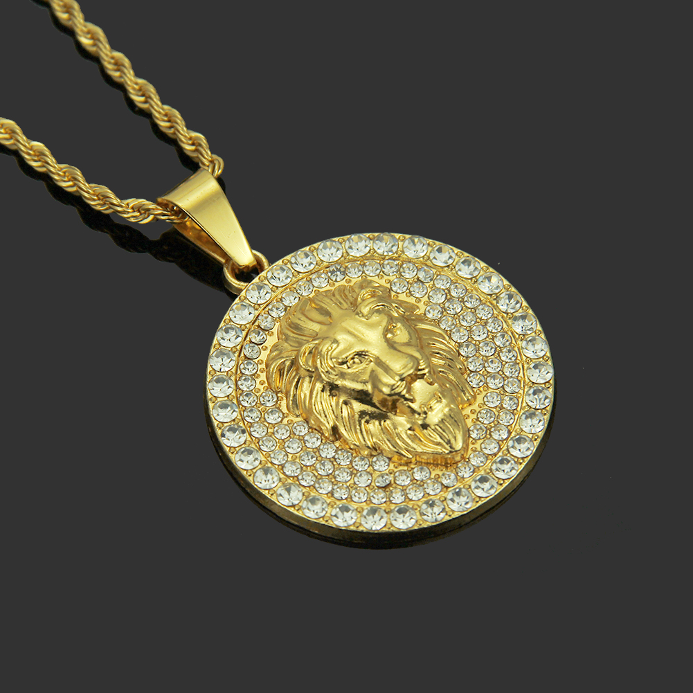 Collier pendentif Lion et Bête Hip Hop