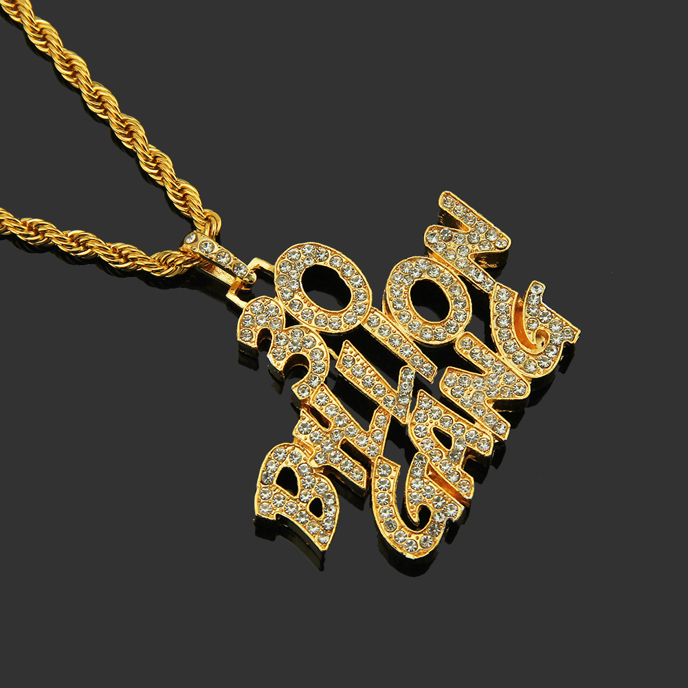 Collier pendentif Hip Hop 30 milliards de gangs