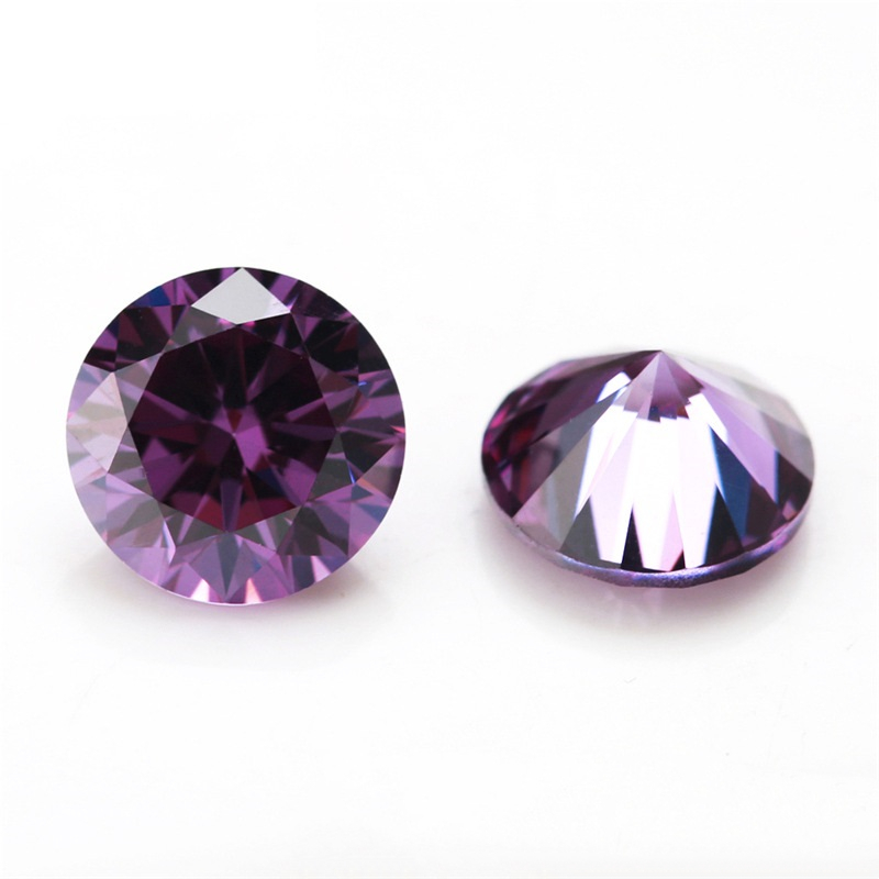 Vente en gros de pierres précieuses artificielles en zircon violet 3A