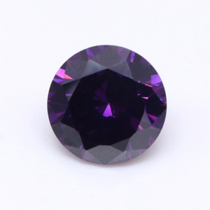 Gemme de bijoux en zircon cubique violet foncé