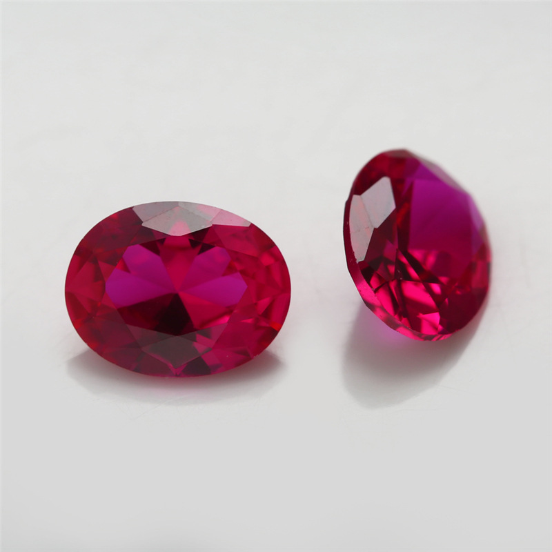 5 # rubis ovale de gros de corindon rouge gemmes artificielles de haute qualité pour bijoux