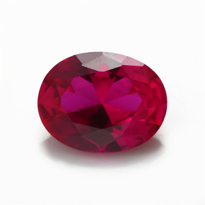 5 # rubis ovale de gros de corindon rouge gemmes artificielles de haute qualité pour bijoux