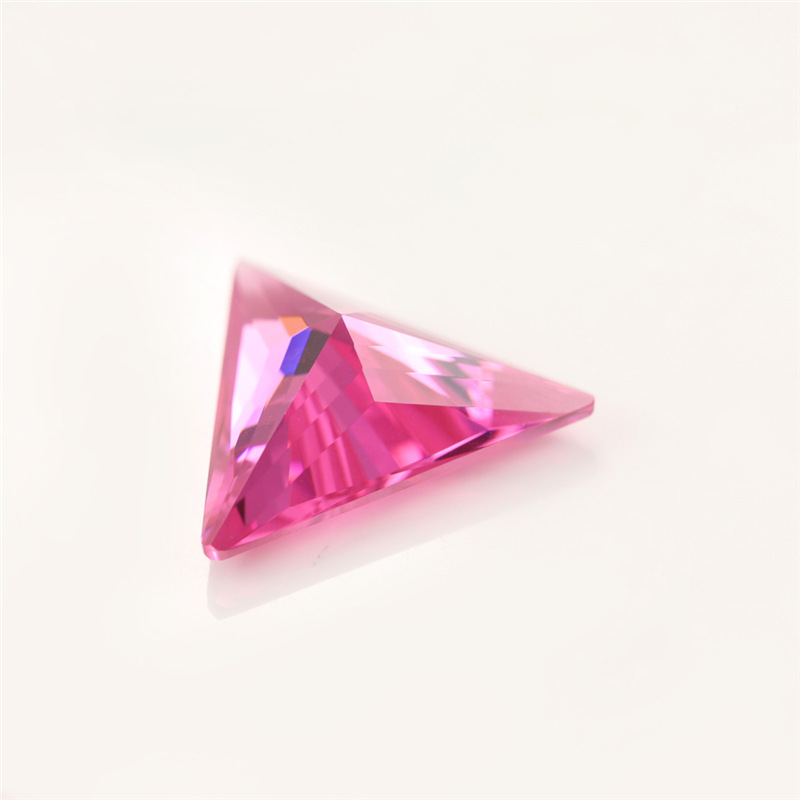 5A Zircone Cubique Triangle Rose Vif pour Bijoux